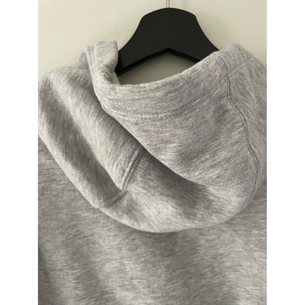 TLF Mens Heather Grey Pullover Hoodie Athleisure Sweatshirt Logo Patch - Picture 9 of 11